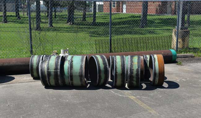 Scrap pipe donation from ExxonMobil Pipeline Company